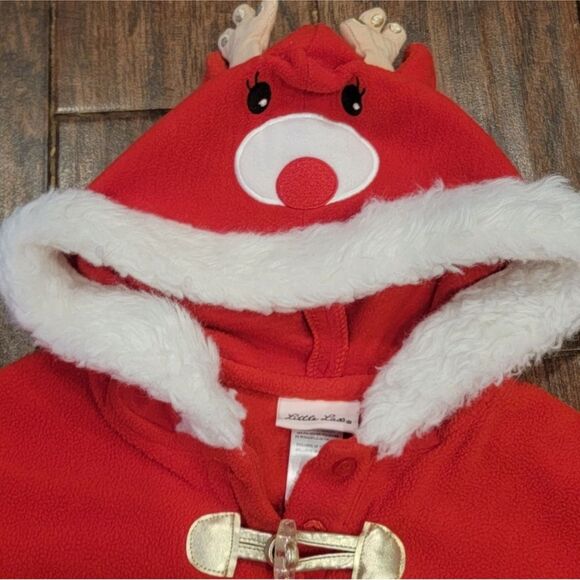 Little Lass Reindeer Hooded Cape - Picture 2 of 5